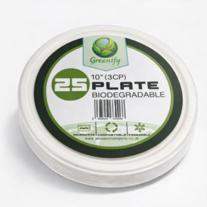 Greenify 10 Inch Round 3 Compartment Plates (25)